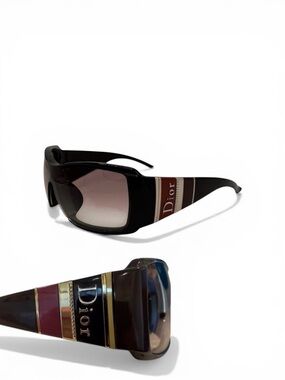 Christian Dior Stripes 2 Shield Sunglasses – Vintage Y2K Galliano Era